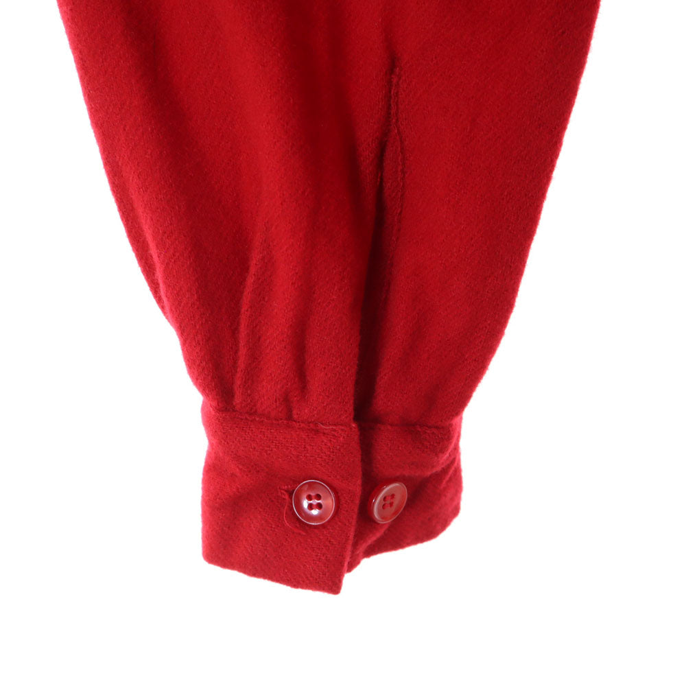 McGregor マクレガー 50s 60s ウール ヴィンテージ 長袖 オープンカラーシャツ S レッド メンズ