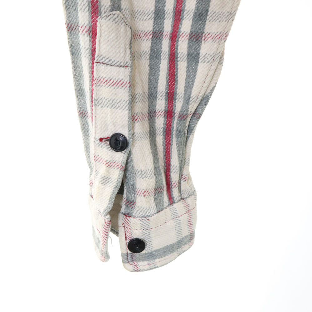 RRL ダブルアールエル 90s 初期タグ 赤3星 オールド チェック柄 長袖 シャツ L グレー系 RALPH LAUREN メンズ