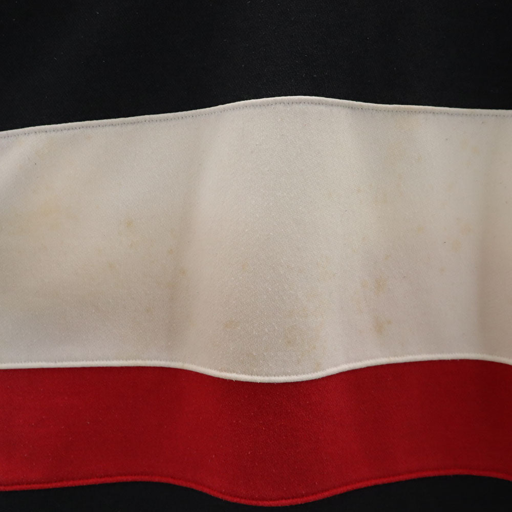 adidas アディダス 80s 日本製 デサント製 ヴィンテージ 長袖 ハイネック スウェット トレーナー M-L 黒 メンズ