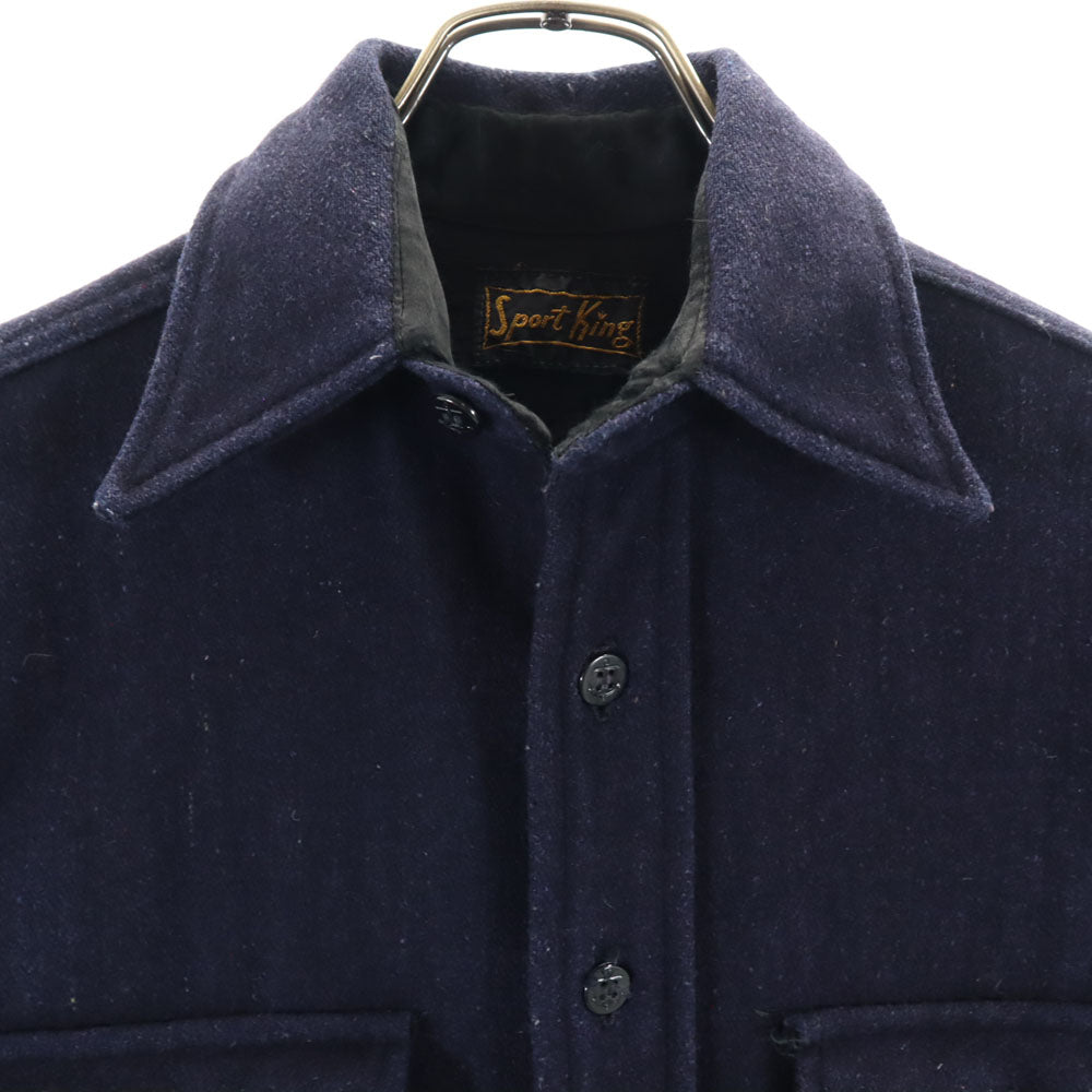 Sport King 50s 60s ヴィンテージ 長袖 シャツ ネイビー メンズ