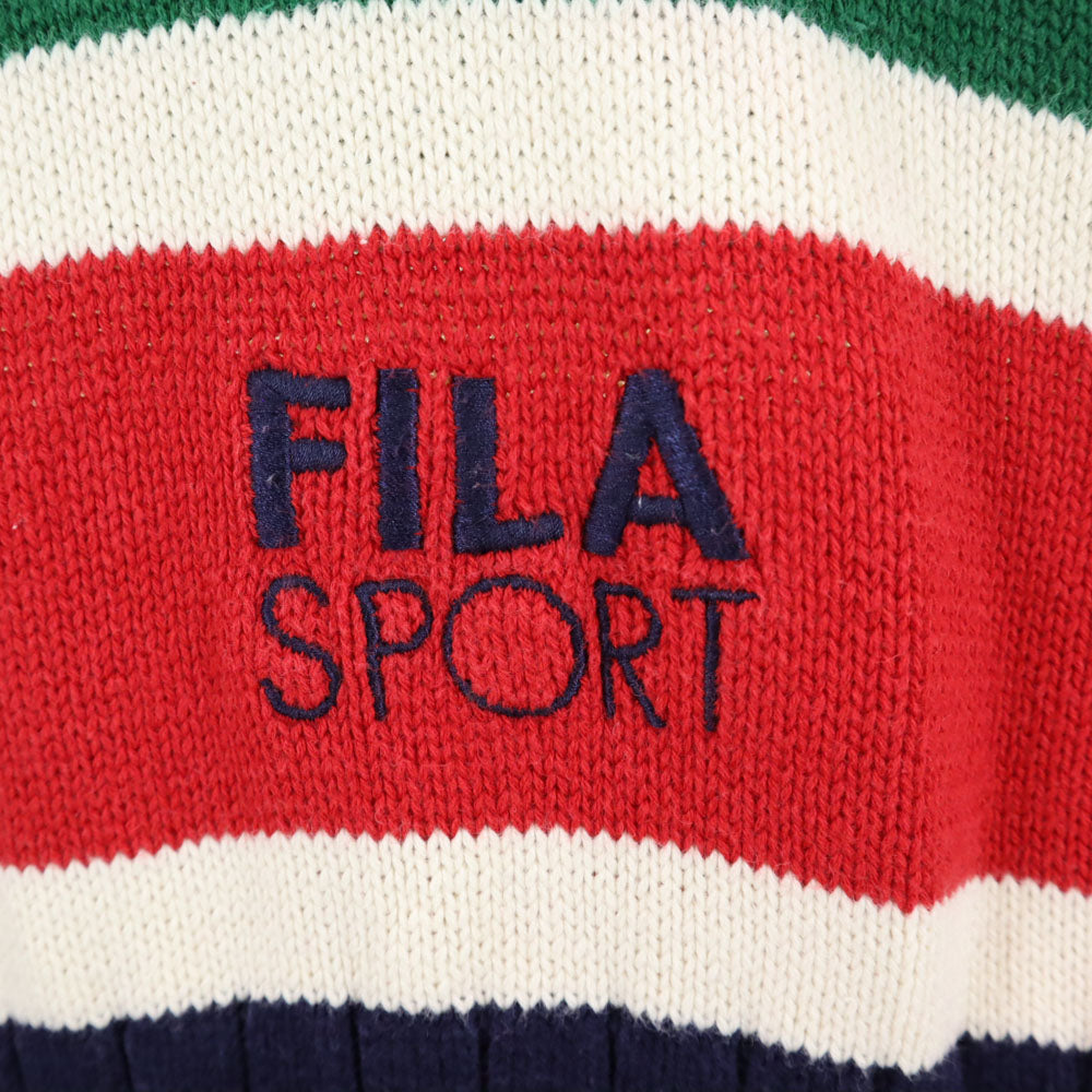フィラスポーツ 90s オールド 長袖 セーター M グリーン 他 ニット メンズ