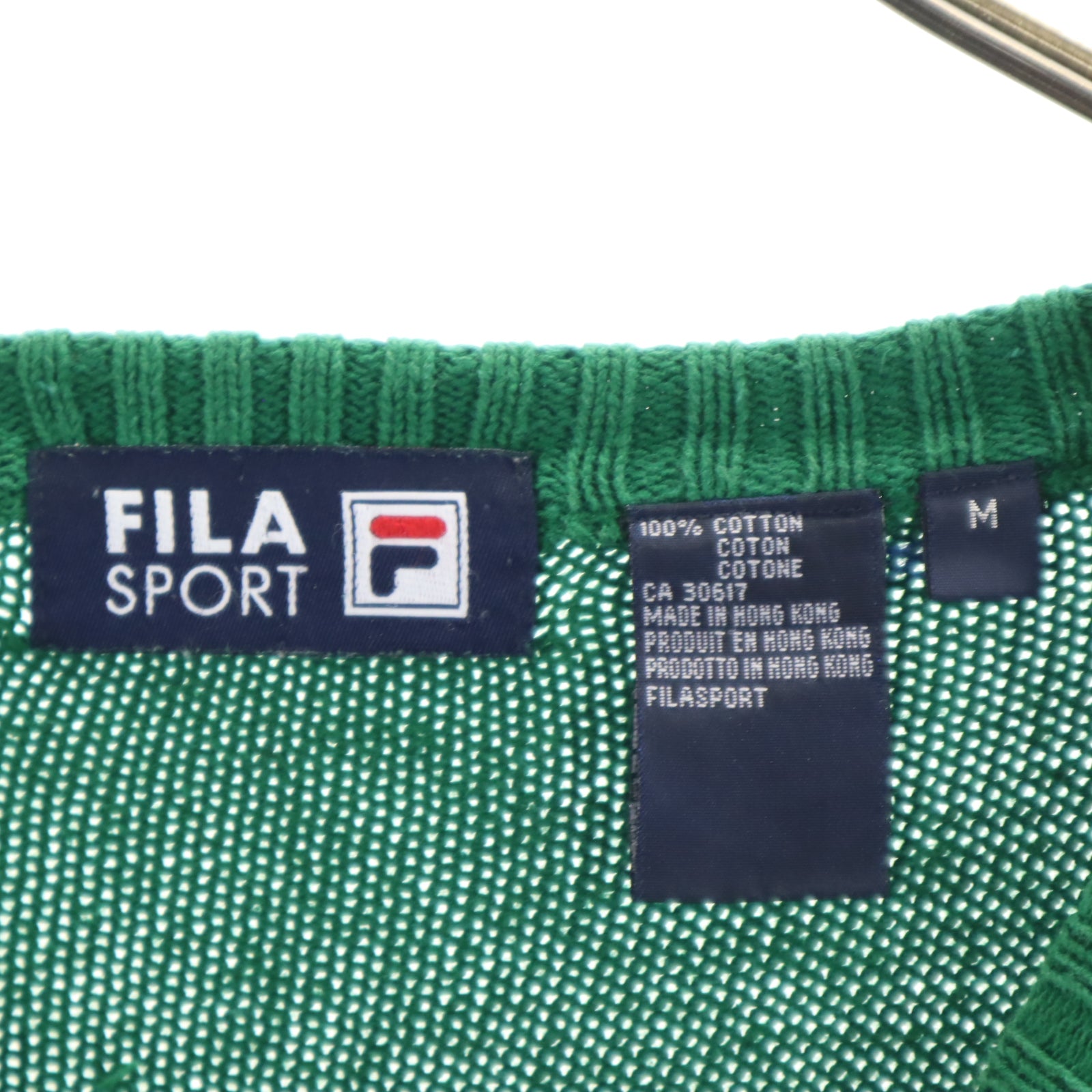 フィラスポーツ 90s オールド 長袖 セーター M グリーン 他 ニット メンズ