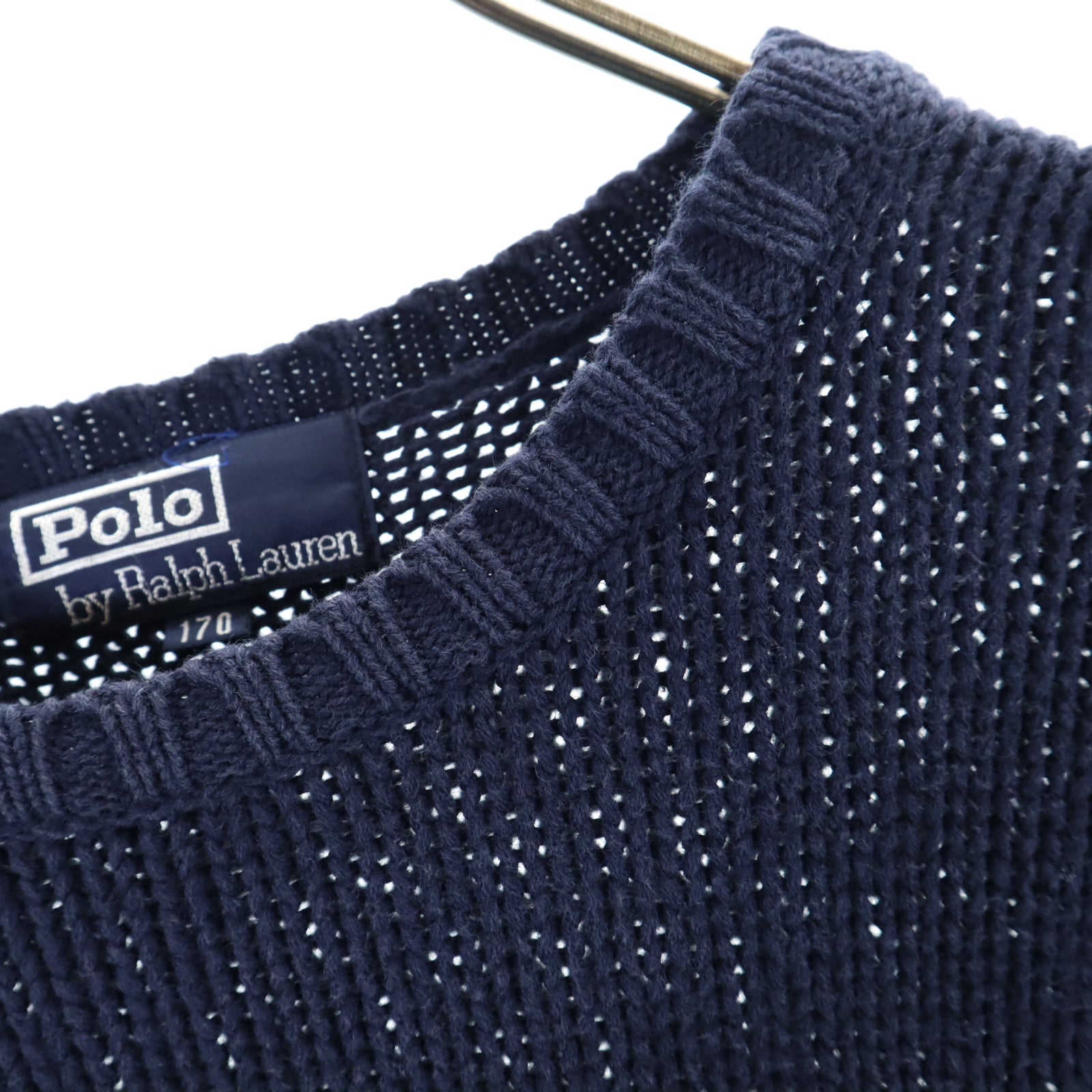 Polo by Ralph Lauren ポロバイラルフローレン 星条旗 オールド 星条旗 長袖 セーター 170 ネイビー ニット キッズ