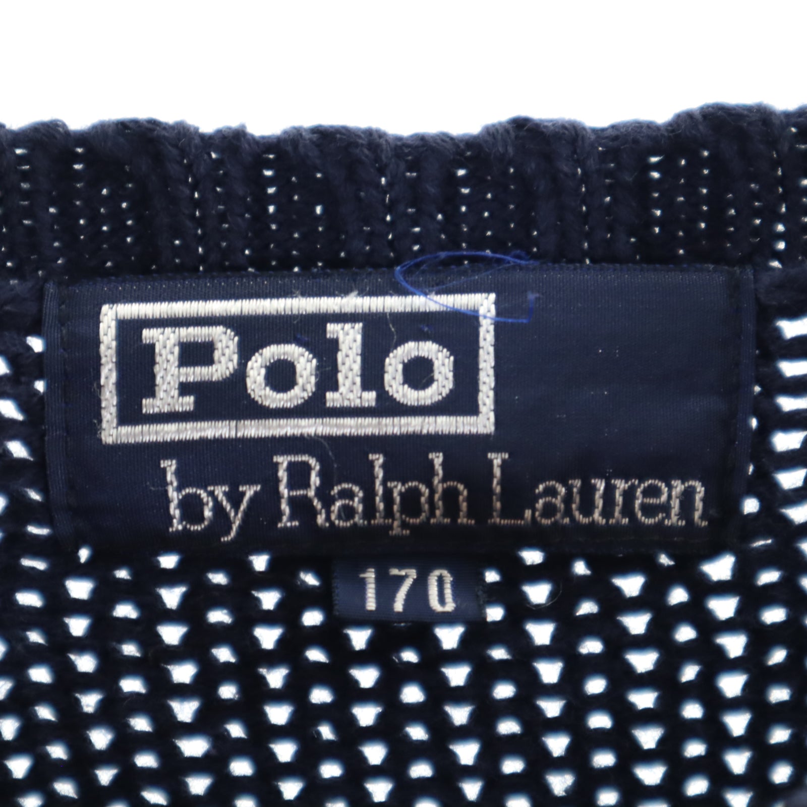Polo by Ralph Lauren ポロバイラルフローレン 星条旗 オールド 星条旗 長袖 セーター 170 ネイビー ニット キッズ