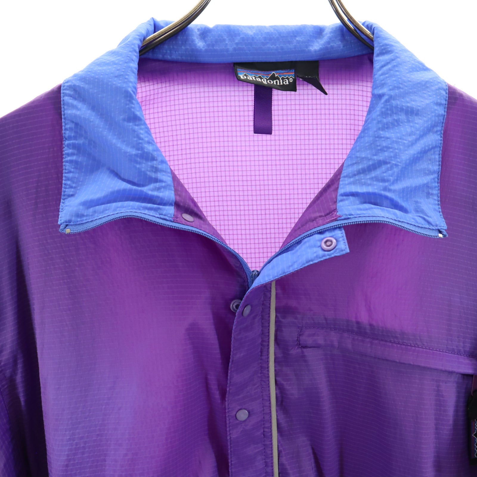 patagonia パタゴニア アウトドア ハーフジップ ナイロンジャケット M パープル プルオーバー メンズ