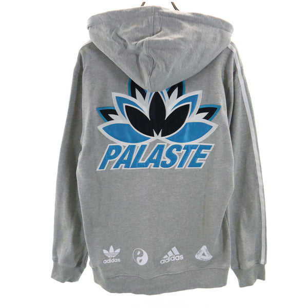 アディダス PALACE トレフォイルロゴ 長袖 スウェットパーカー M グレー adidas メンズ