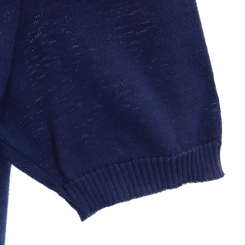 サルヴァトーレフェラガモ イタリア製 半袖 セーター M ネイビー Salvatore Ferragamo ニット レディース