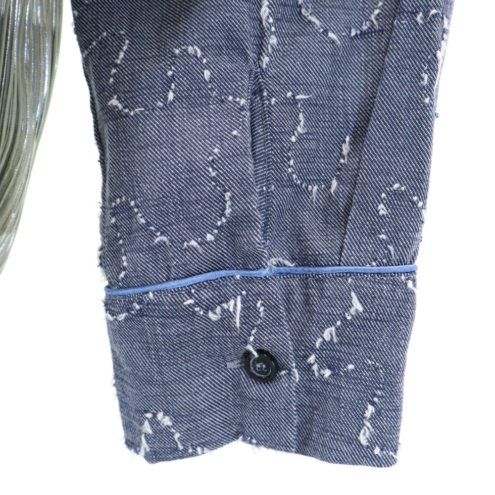 ブランドユニーク 7分袖 シャツ ブルー系 レディース