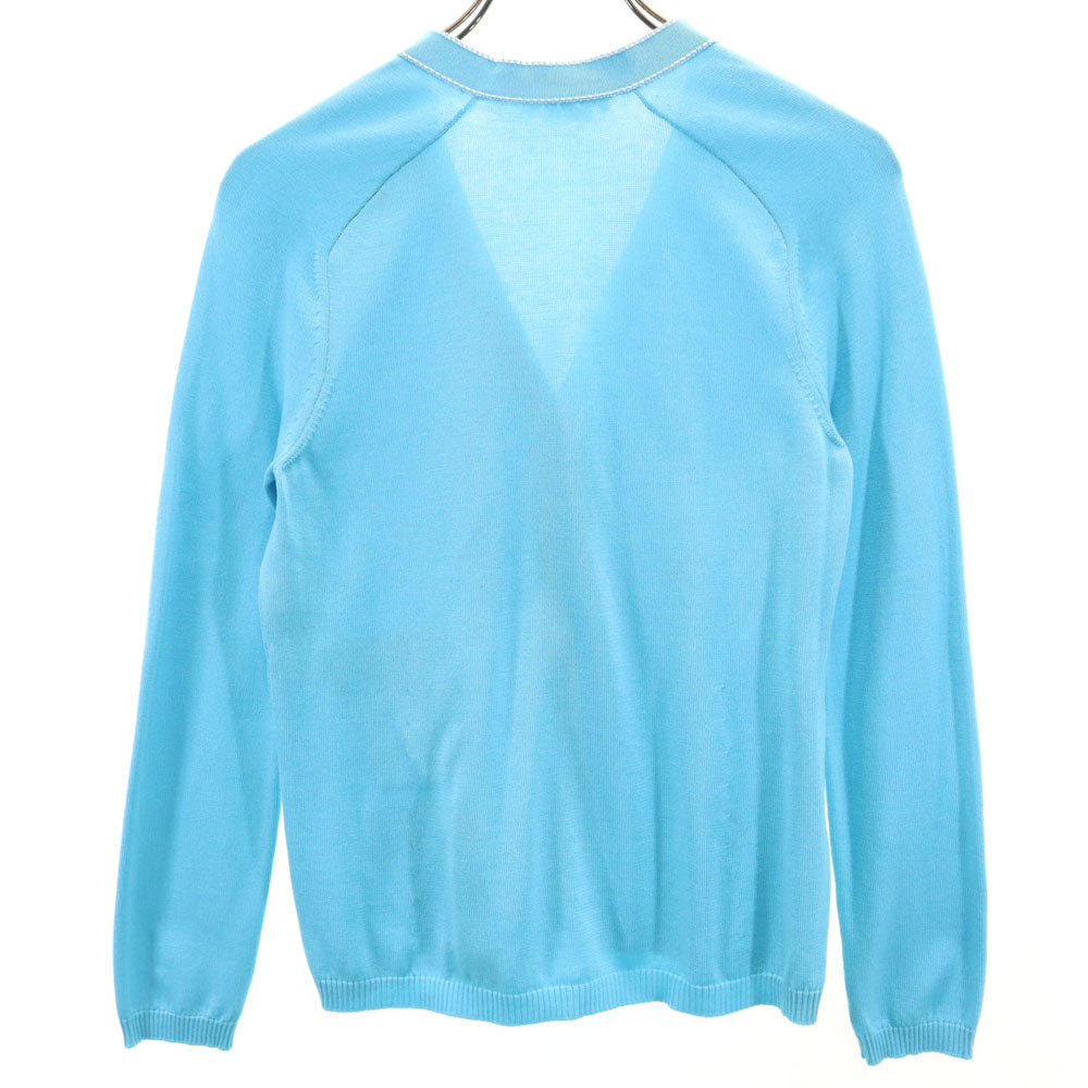 Salvatore Ferragamo サルヴァトーレフェラガモ イタリア製 長袖 ニットカーディガン XS 水色 レディース