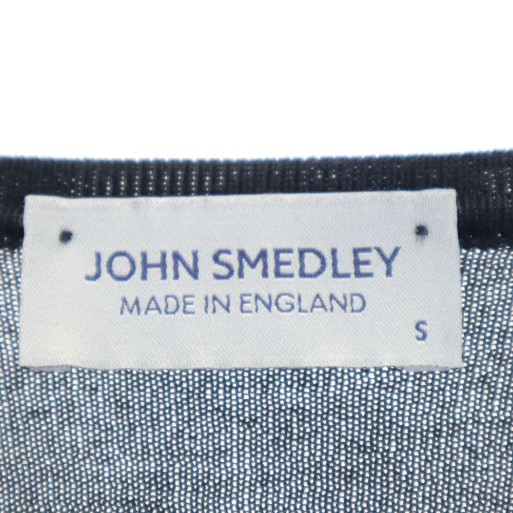 ジョンスメドレー イングランド製 長袖 ニットカーディガン S ブラック系 JOHN SMEDLEY レディース