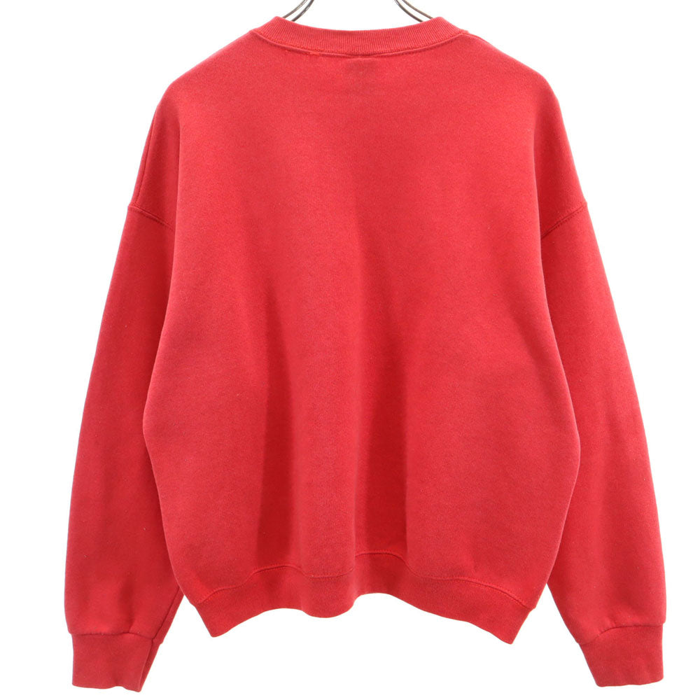 ミッキーアンドコー 90s USA製 オールド 青タグ 長袖 スウェット トレーナー L レッド mickey & co. Disney ディズニー メンズ