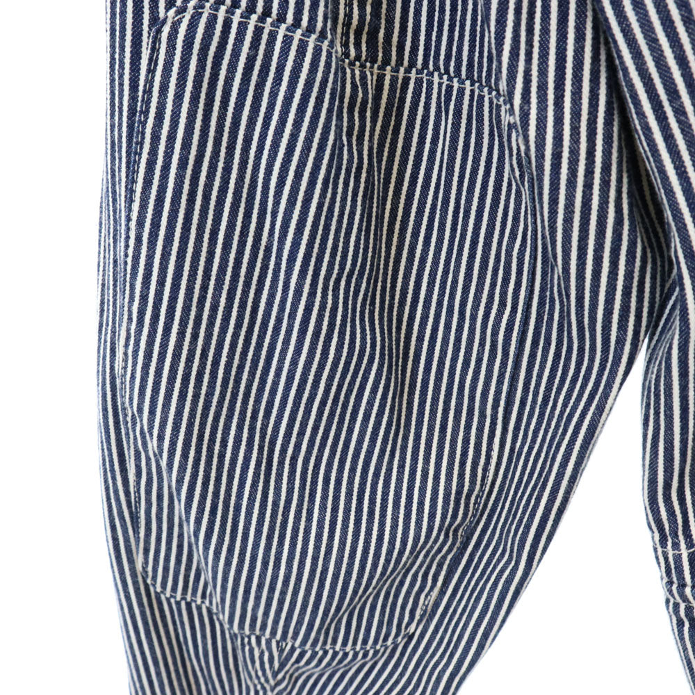 ササフラス 日本製 ヒッコリーストライプ柄 カバーオール S ネイビー 他 SASAFRAS ジャケット メンズ