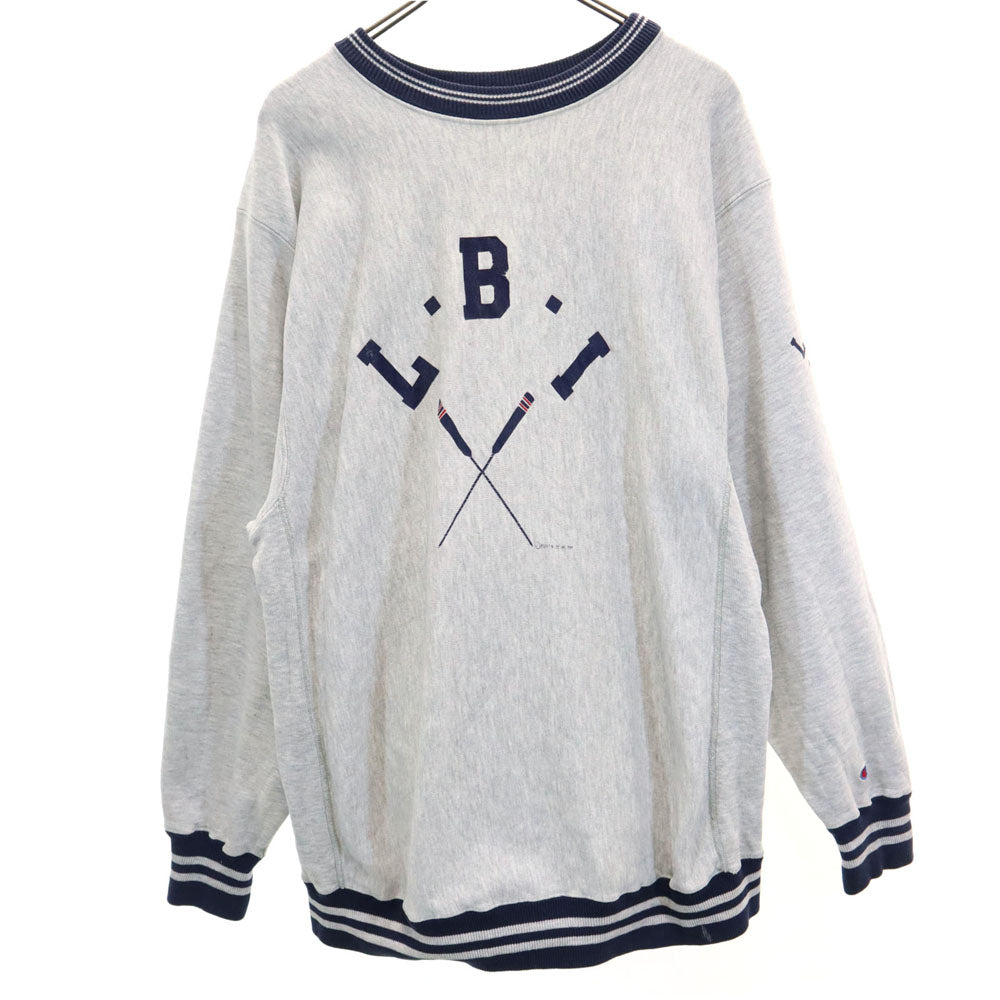 Champion チャンピオン 90s USA製 刺繍タグ NBA L.B.I 長袖 リバースウィーブ スウェット トレーナー XL グレー 裏起毛 メンズ
