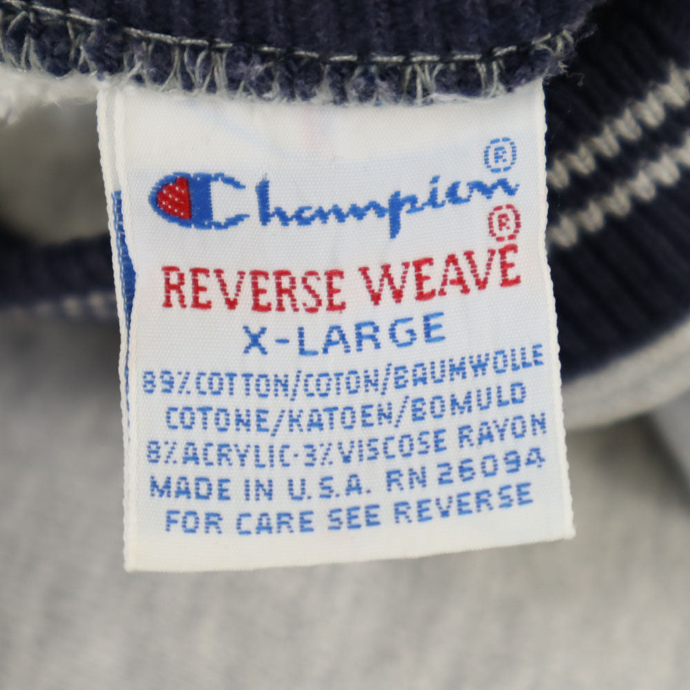 Champion チャンピオン 90s USA製 刺繍タグ NBA L.B.I 長袖 リバースウィーブ スウェット トレーナー XL グレー 裏起毛 メンズ