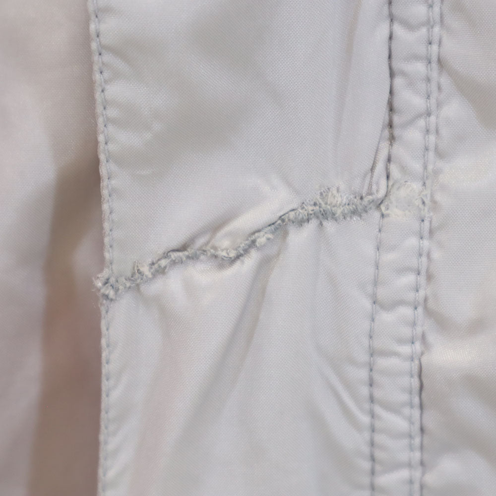 adidas アディダス 80s ヴィンテージ 万国旗タグ トレフォイルロゴプリント ナイロンジャケット S グレー×レッド 裏メッシュ メンズ