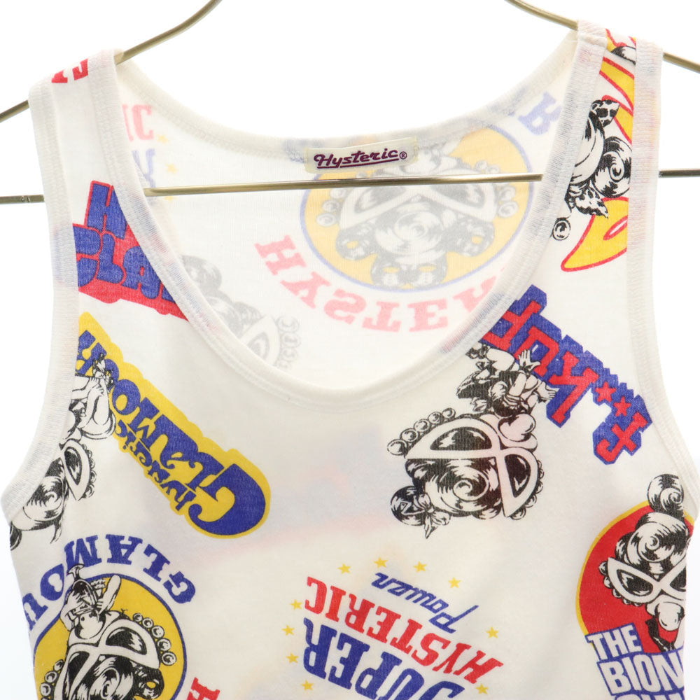 ヒステリック 日本製 総柄 タンクトップ 120 白 HYSTERIC キッズ