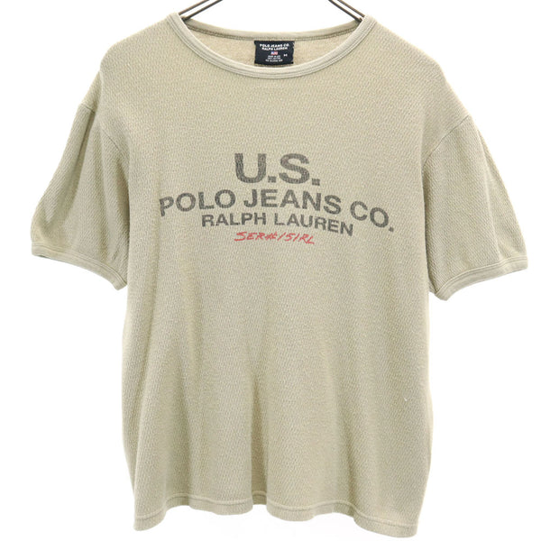 ポロジーンズカントリー USA製 半袖 Tシャツ M ベージュ POLO JEANS CO. RALPH LAUREN メンズ