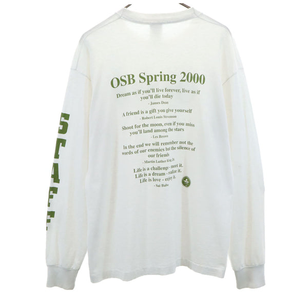 フルーツオブザルーム OSB Spring 2000 長袖 Tシャツ L ホワイト FRUIT OF THE LOOM ロンT メンズ