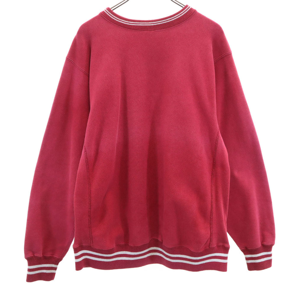 Champion チャンピオン 90s リバースウィーブ USA製 刺繍タグ オールド 長袖 スウェット トレーナー L 赤 裏起毛 メンズ