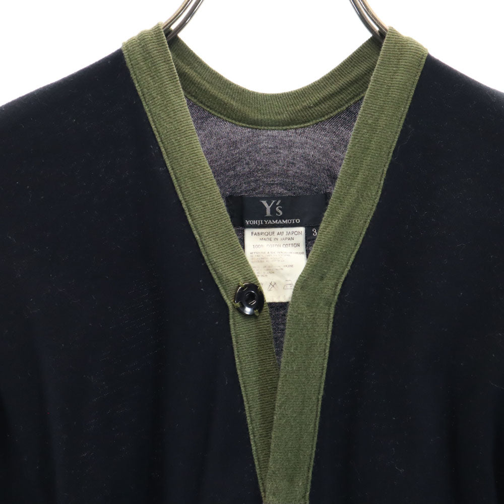 Y's ワイズ 日本製 長袖 カーディガン 3 ブラック ヨウジヤマモト レディース