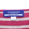 バーバリーブルーレーベル 三陽商会 ボーダー柄 7分袖 チュニック 38 マゼンタ系 BURBERRY BLUE LABEL レディース