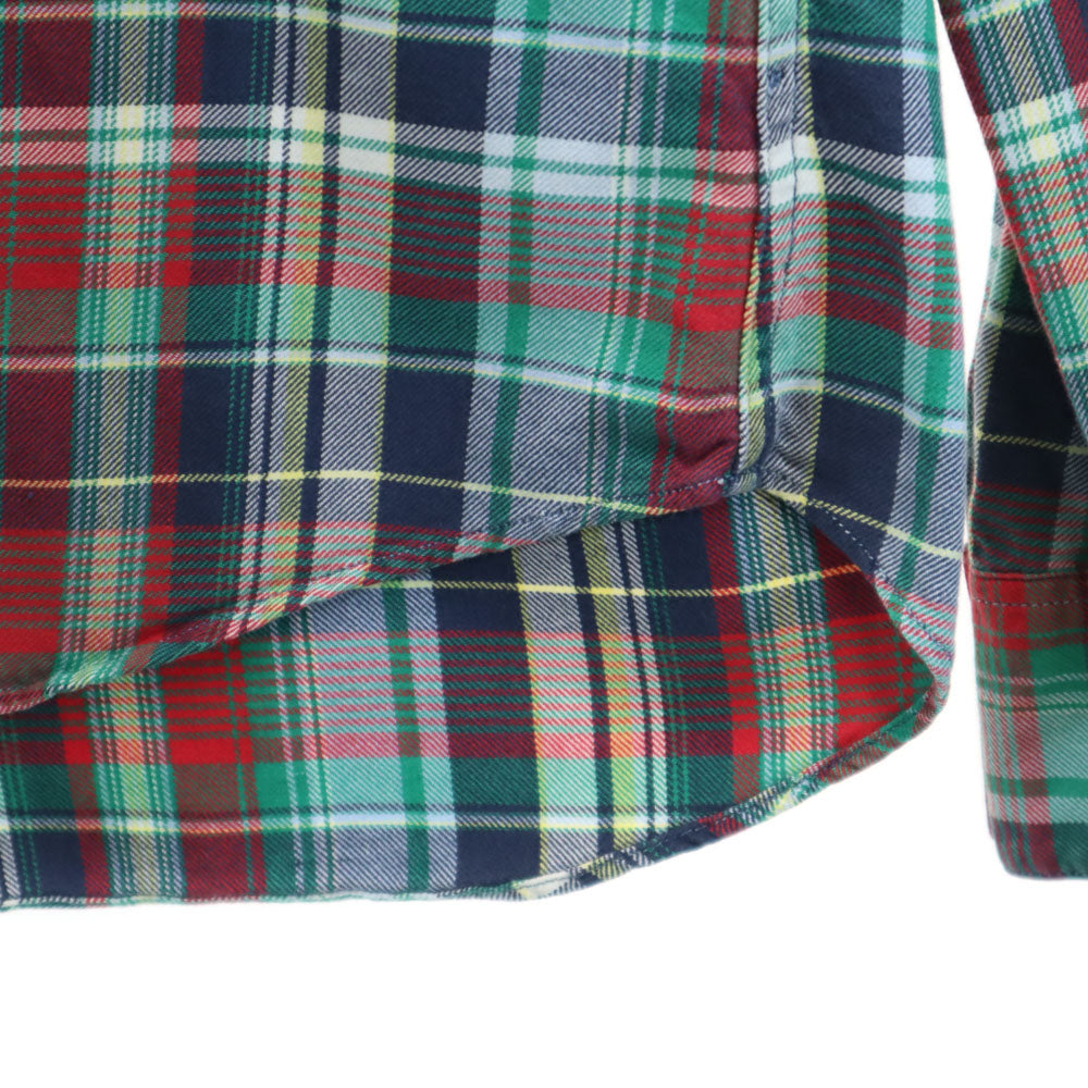 RRL ダブルアールエル チェック柄 長袖 ウエスタンシャツ 2 グリーン 他 RALPH LAUREN ラルフローレン レディース