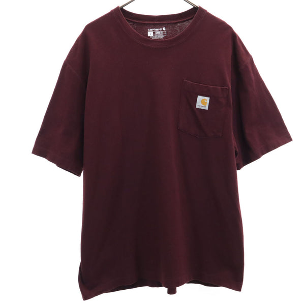 カーハート 半袖 Tシャツ L パープル系 Carhartt ポケT メンズ