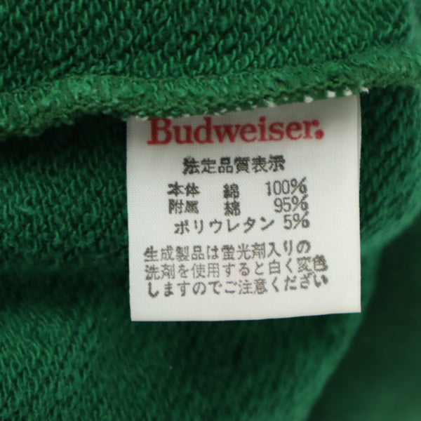 バドワイザー 90s 日本製 オールド 長袖 スウェット トレーナー L グリーン Budweiser メンズ