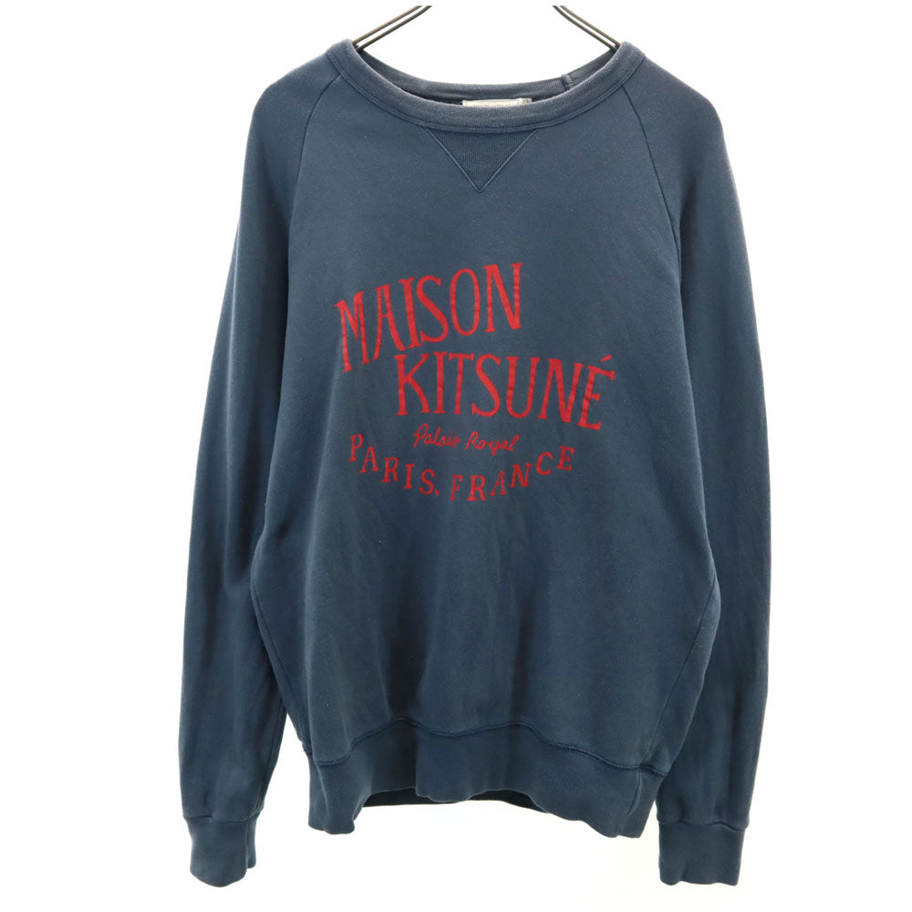 MAISON KITSUNE メゾンキツネ ポルトガル製 長袖 スウェット トレーナー S チャコールグレー メンズ