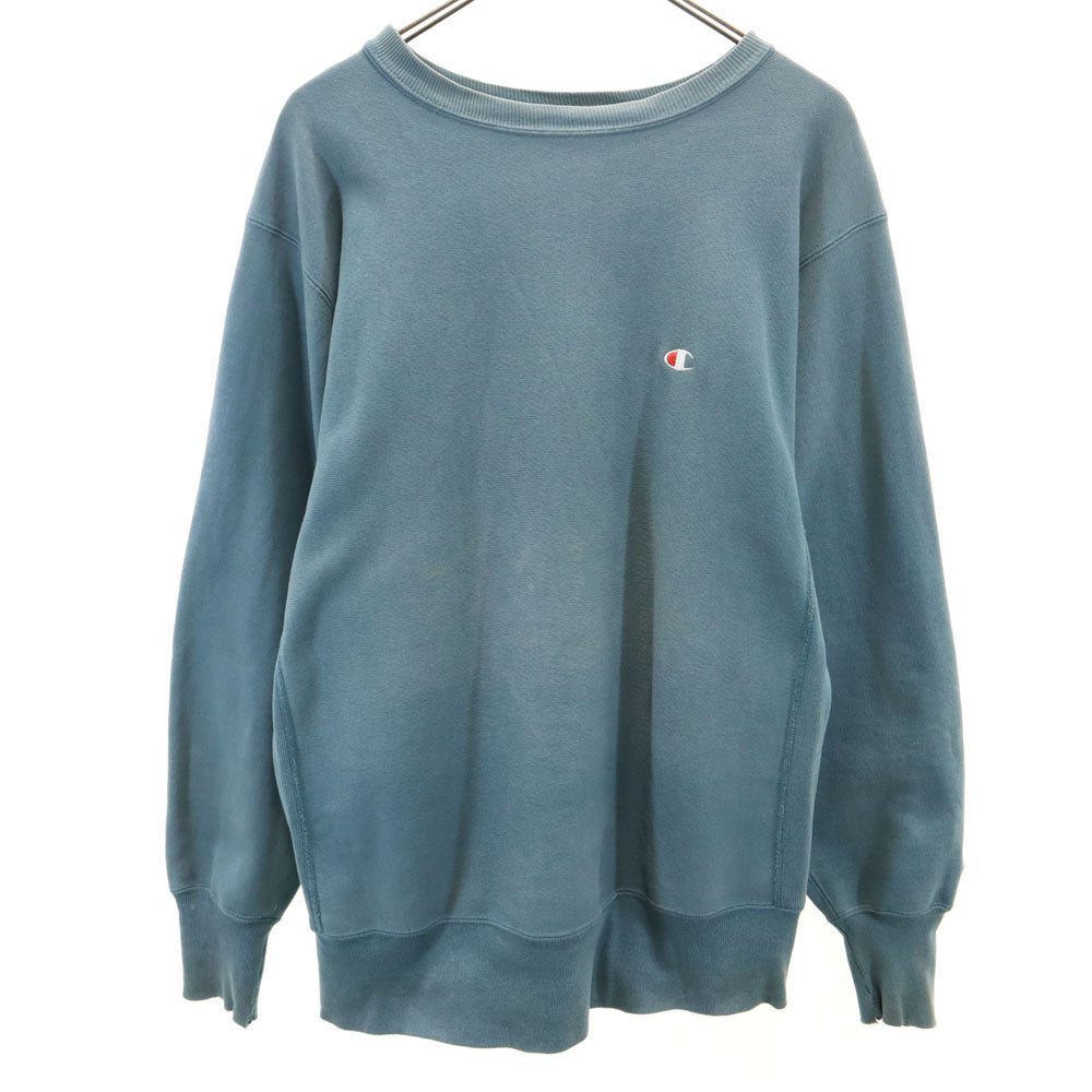チャンピオン 90s USA製 オールド 刺繍タグ 長袖 リバースウィーブ スウェット トレーナー L グレー Champion 裏起毛 メンズ