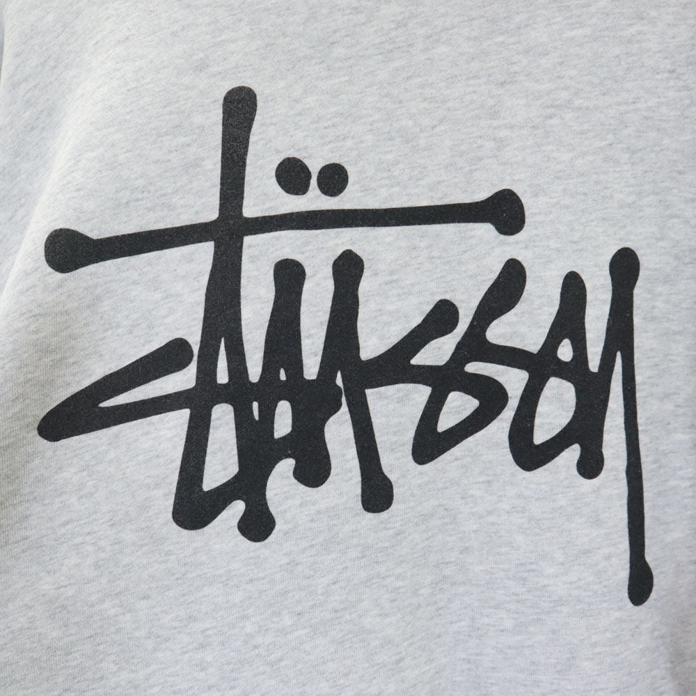 ステューシー バックロゴ 長袖 スウェットパーカー M グレー STUSSY 裏起毛 メンズ