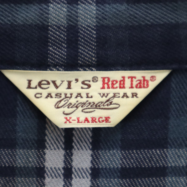 リーバイス チェック柄 長袖 ウエスタンシャツ XL ネイビー 他 Levi's Red Tab メンズ