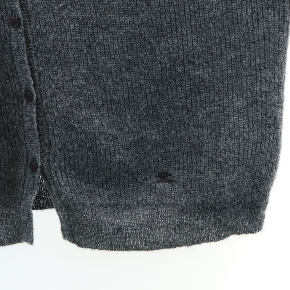 バーバリーブルーレーベル 三陽商会 長袖 Vネック ニットカーディガン 38 グレー BURBERRY BLUE LABEL レディース