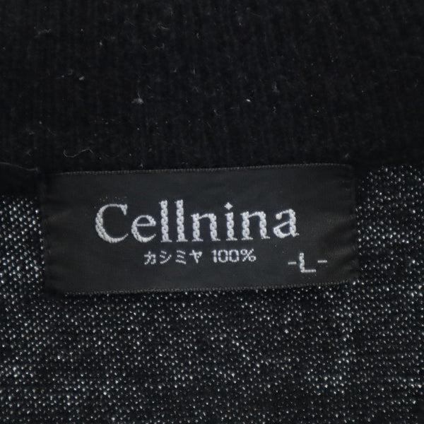 セルニーナ カシミヤ100％ 長袖 セーター L ブラック Cellnina ニット メンズ