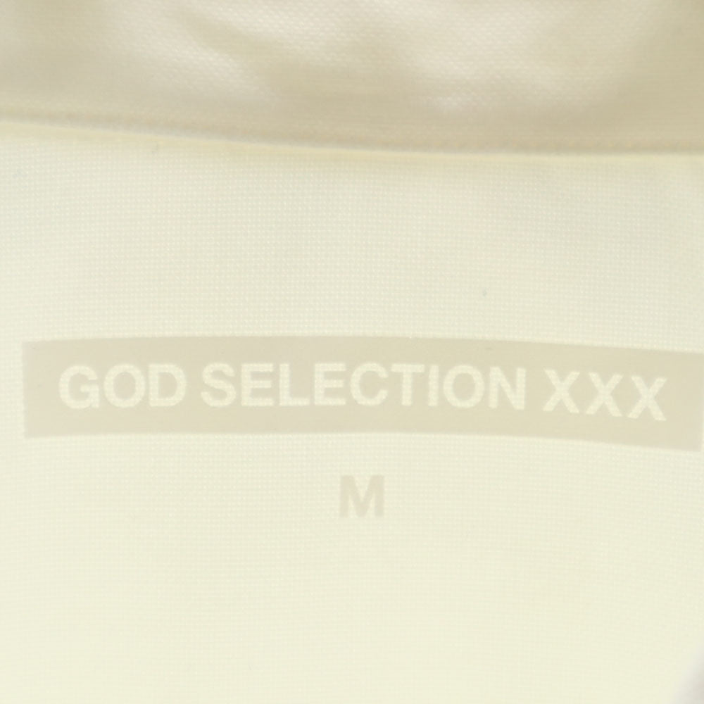 未使用 ゴッドセレクショントリプルエックス 日本製 長袖 ボタンダウンシャツ M 白 GOD SELECTION XXX タグ付き メンズ