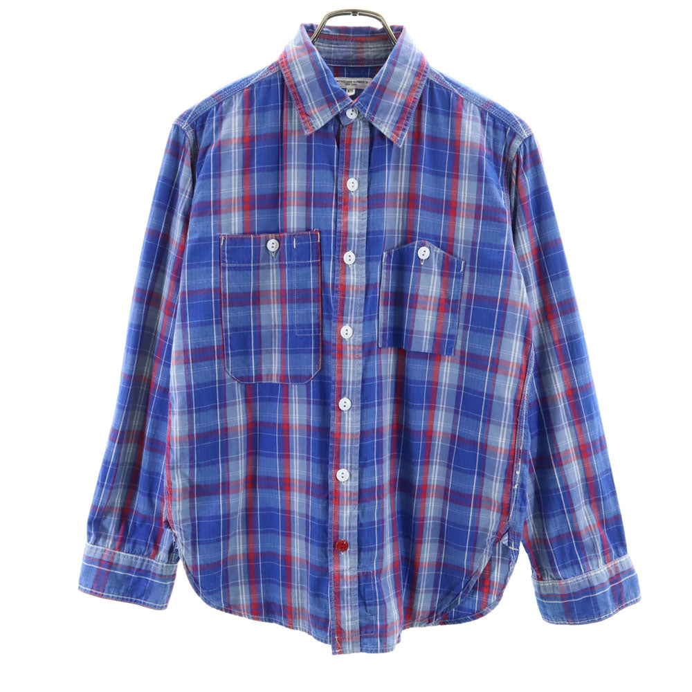 ENGINEERED GARMENTS エンジニアドガーメンツ USA製 チェック柄 長袖 シャツ XS ブルー系 メンズ