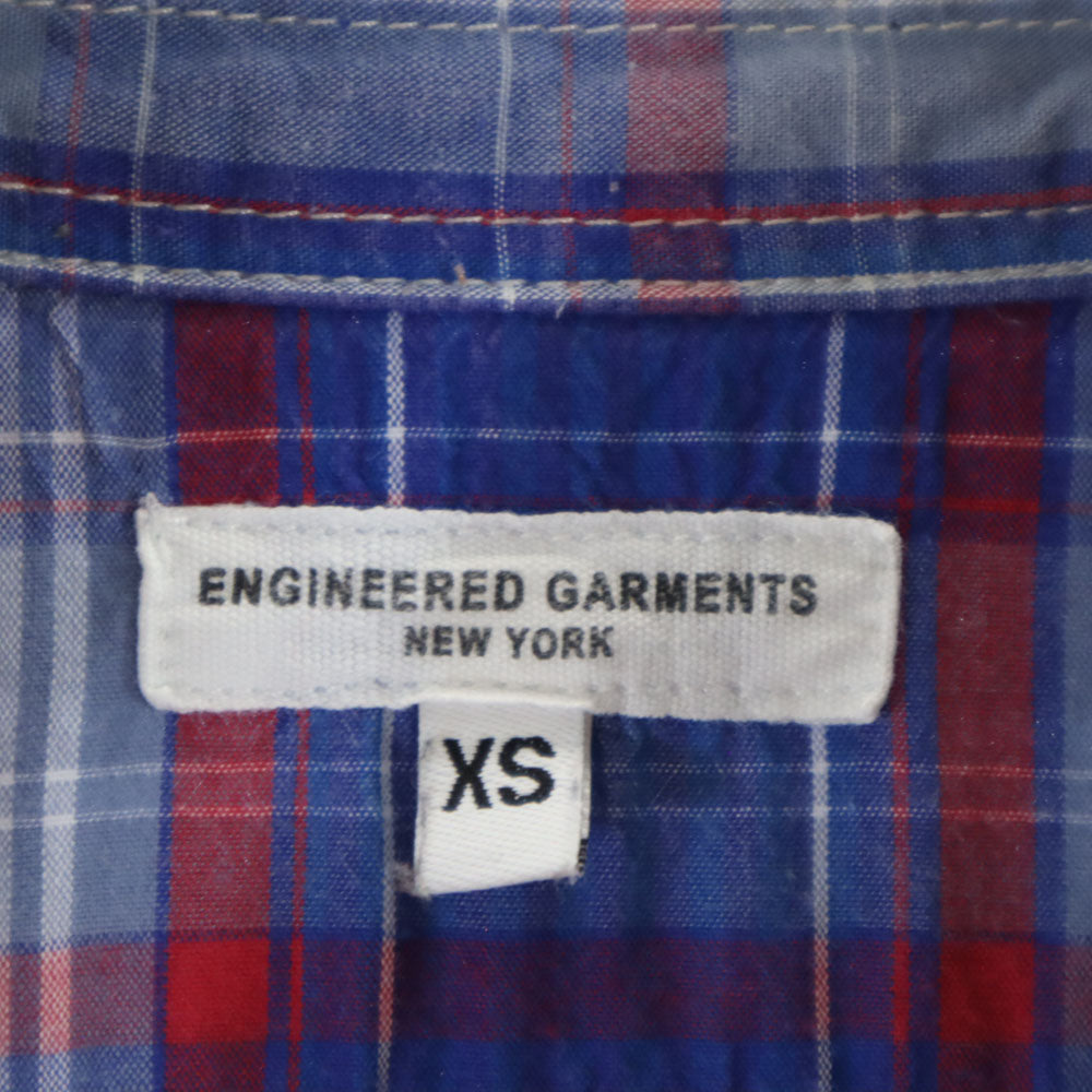 エンジニアドガーメンツ USA製 チェック柄 長袖 シャツ XS ブルー系 ENGINEERED GARMENTS メンズ