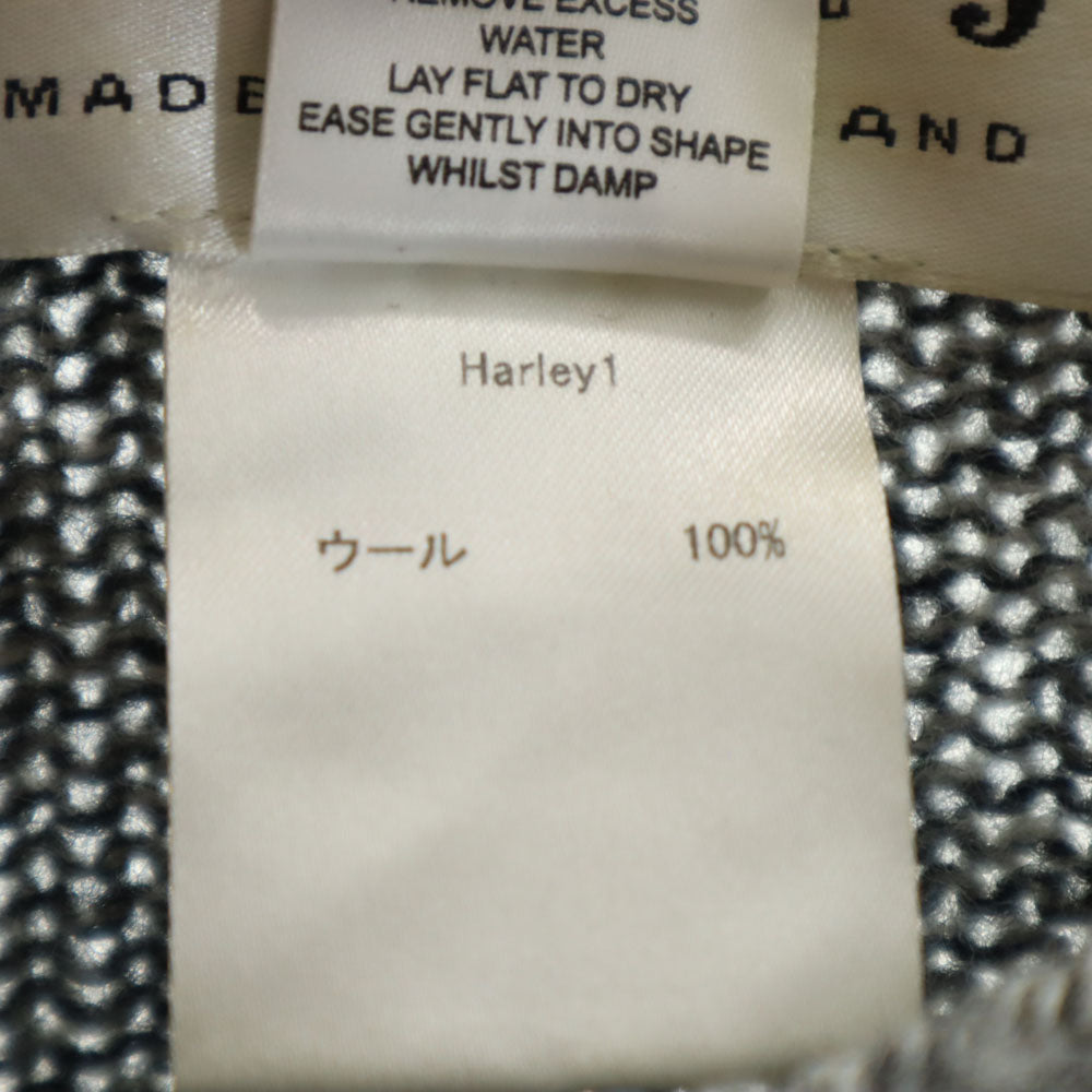 Harley of Scotland ハーレーオブスコットランド 長袖 ウール セーター 34 グレー ニット レディース
