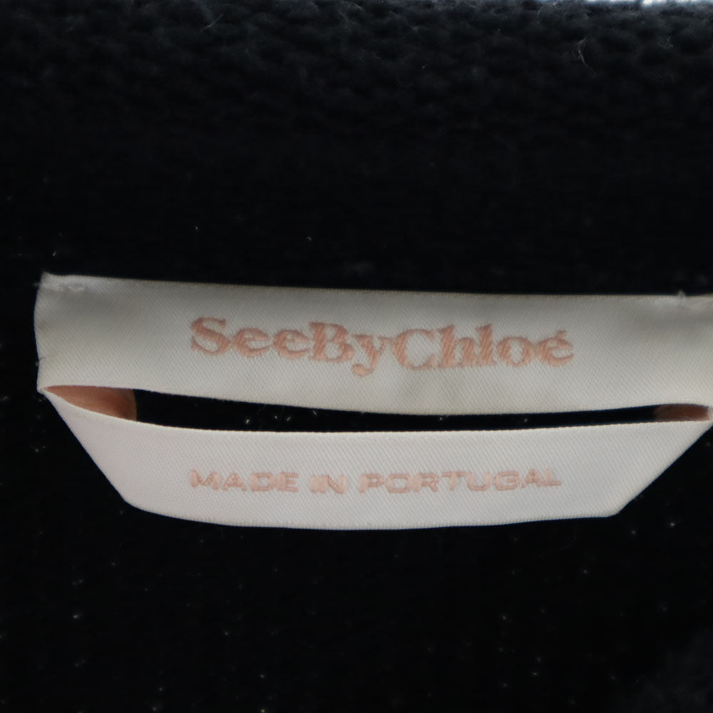 SEE BY CHLOE シーバイクロエ 長袖 コットンニット セーター XS グレー×ネイビー レディース