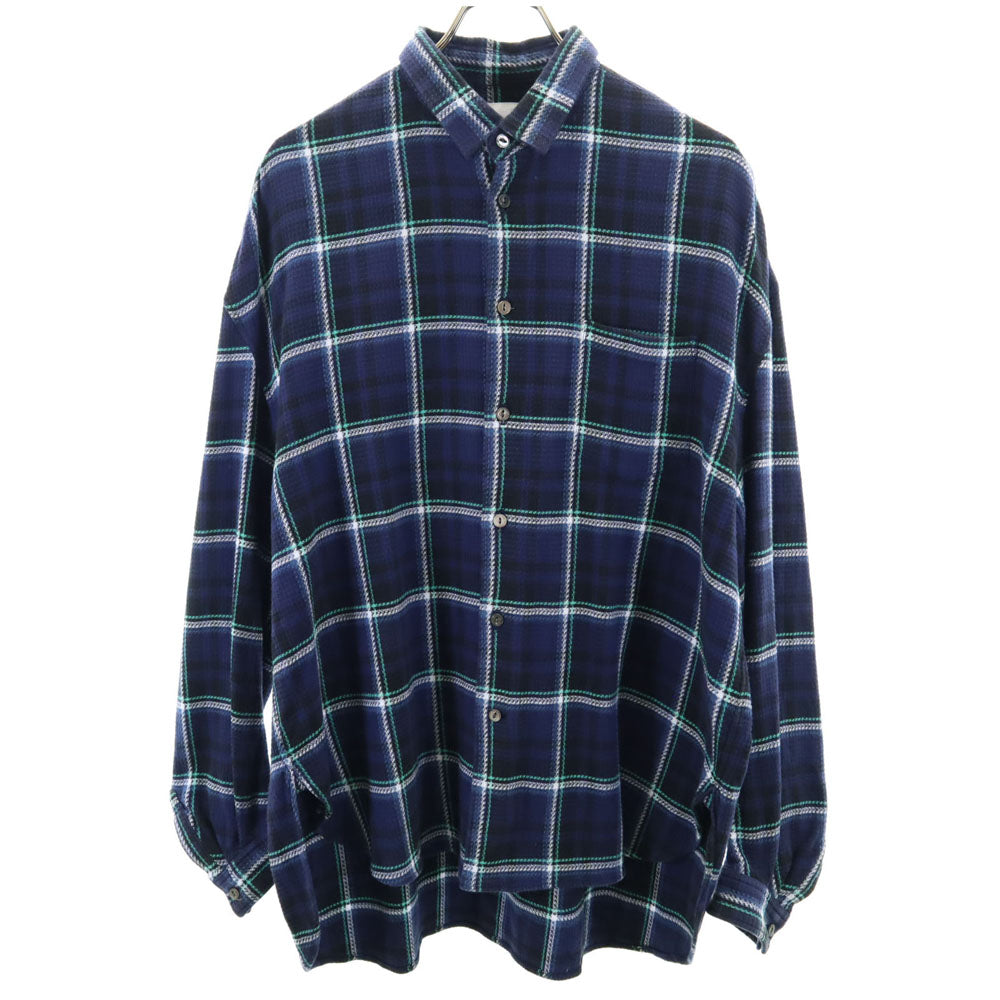 Name. ネーム 日本製 長袖 チェックシャツ 1 ネイビー メンズ