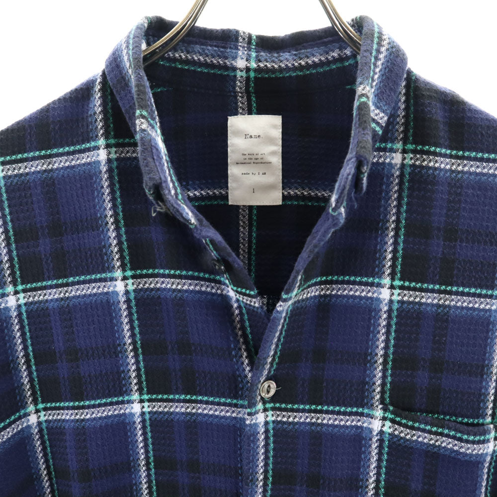 Name. ネーム 日本製 長袖 チェックシャツ 1 ネイビー メンズ