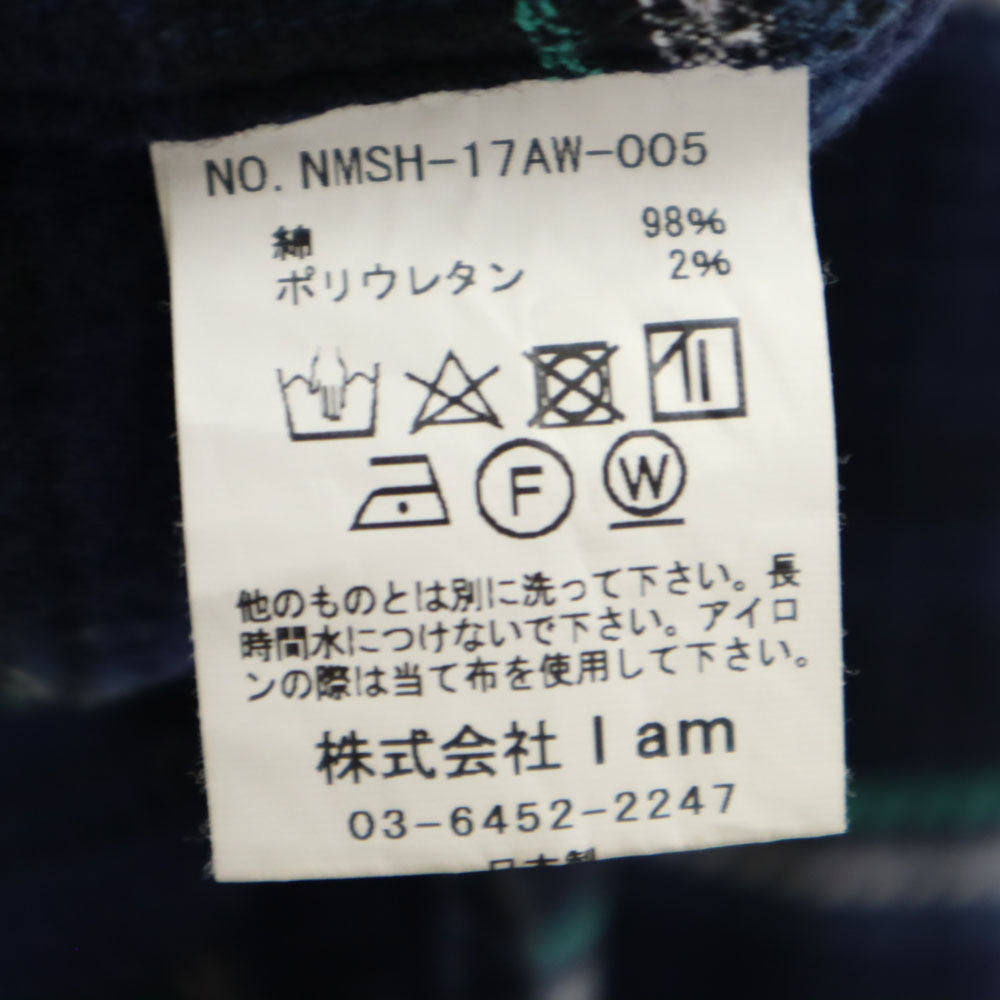 Name. ネーム 日本製 長袖 チェックシャツ 1 ネイビー メンズ
