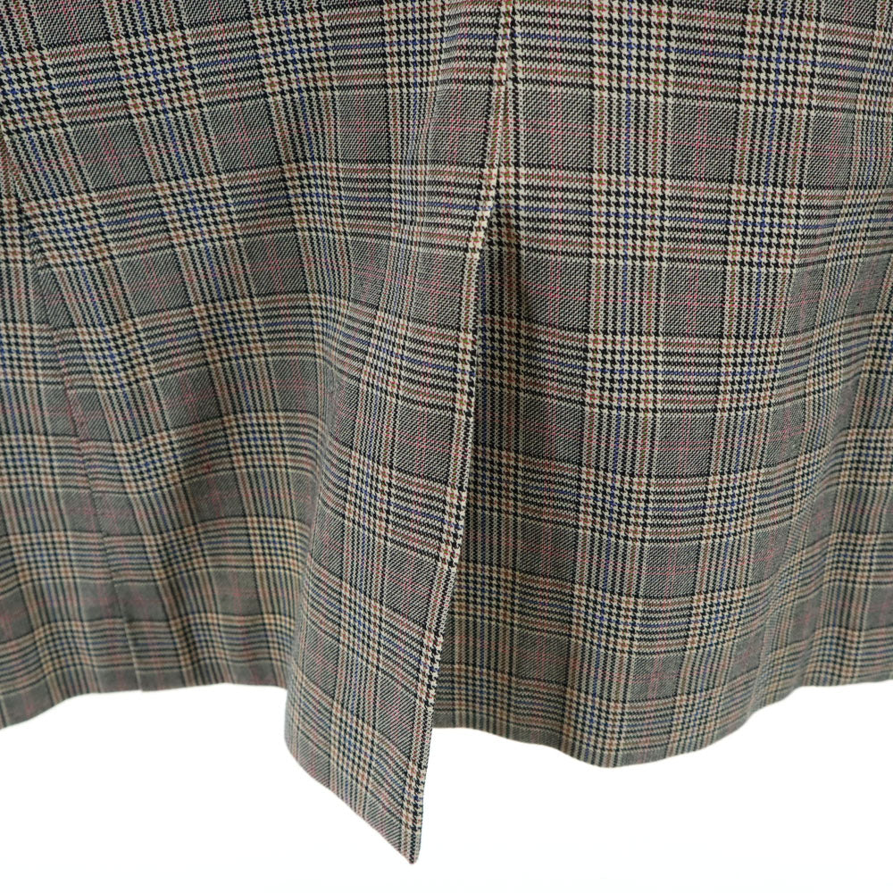 ラルディーニ イタリア製 グレンチェック テーラードジャケット 42 グレー LARDINI ブレザー レディース