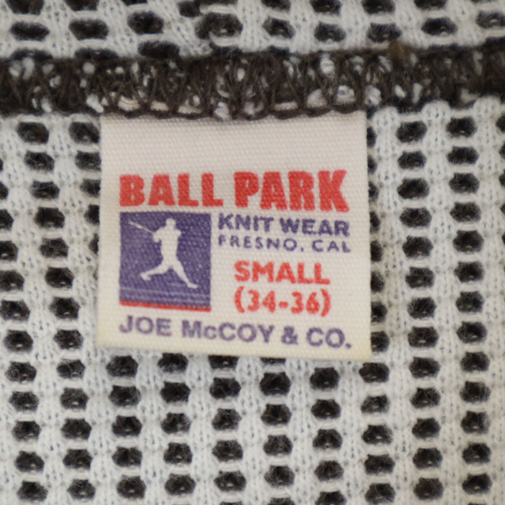 ボールパーク 日本製 長袖 スウェット ジップパーカー S ブラウン BALL PARK JOE McCOY ジョーマッコイ メンズ