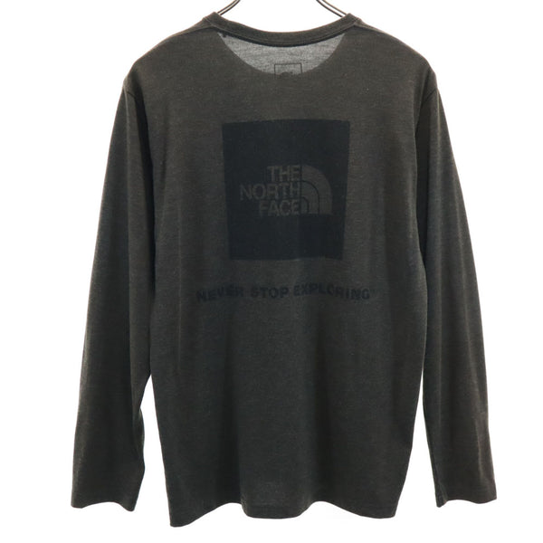 ノースフェイス NT62174 アウトドア バックプリント 長袖 Tシャツ L グレー THE NORTH FACE ロンT メンズ