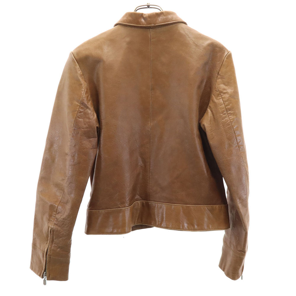 NAF NAF ナフナフ バッファロー レザージャケット M ブラウン レディース