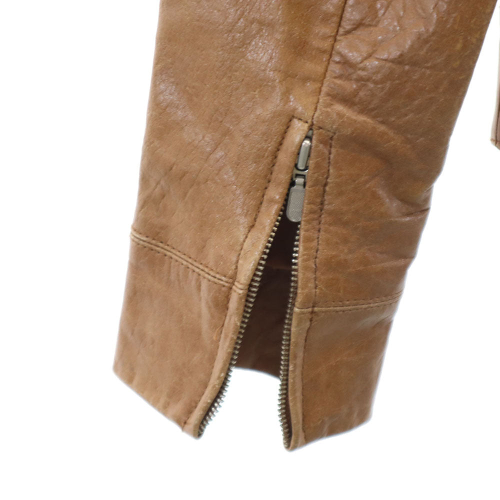 NAF NAF ナフナフ バッファロー レザージャケット M ブラウン レディース