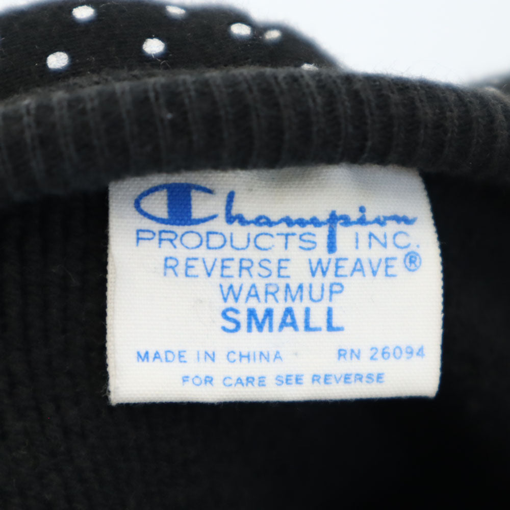 Champion チャンピオン ビームス別注 青単 復刻 ドット柄 長袖 スウェットパーカー S ブラック 水玉 レディース