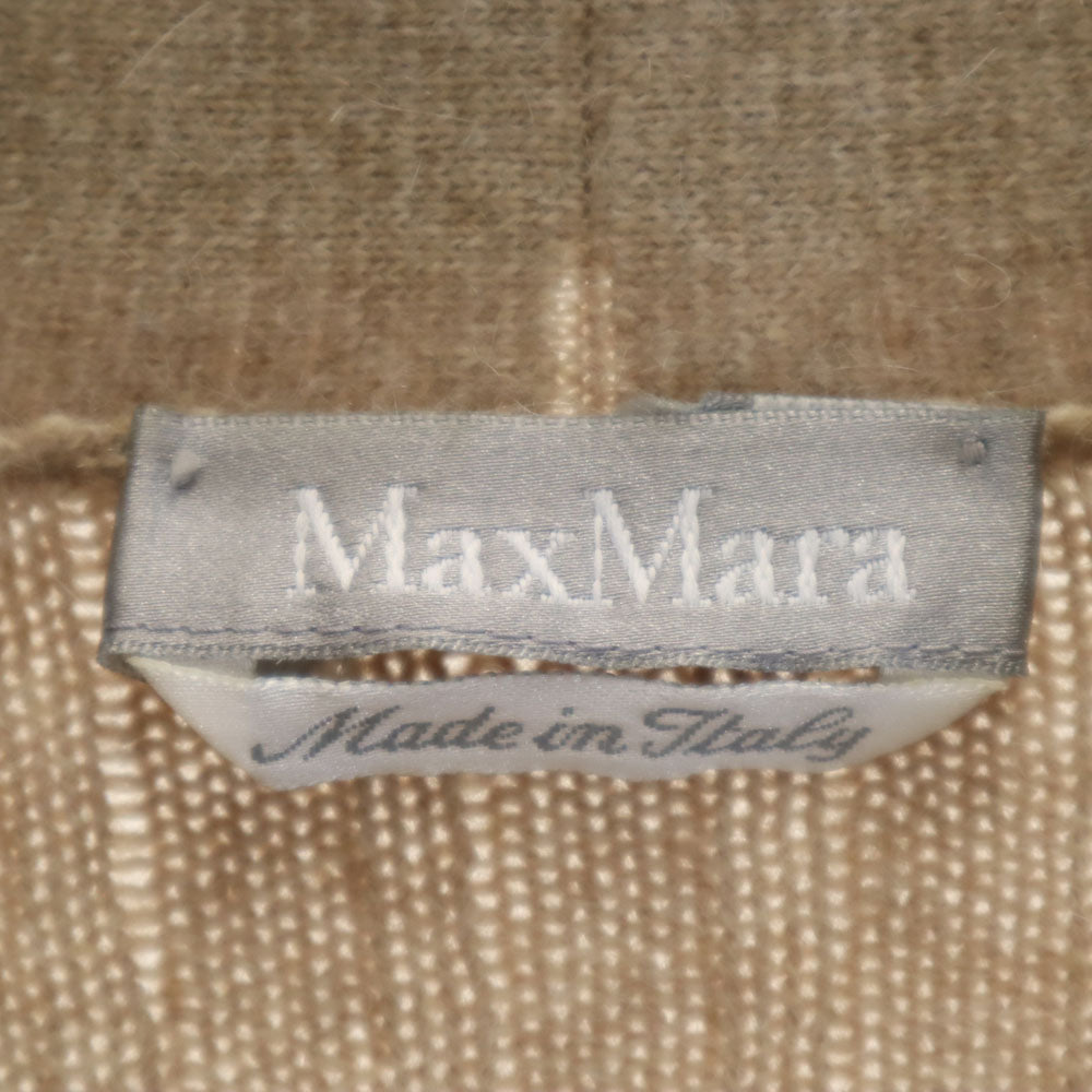 マックスマーラ イタリア製 アンゴラブレンド 長袖 ニットカーディガン M ベージュ MAX MARA レディース