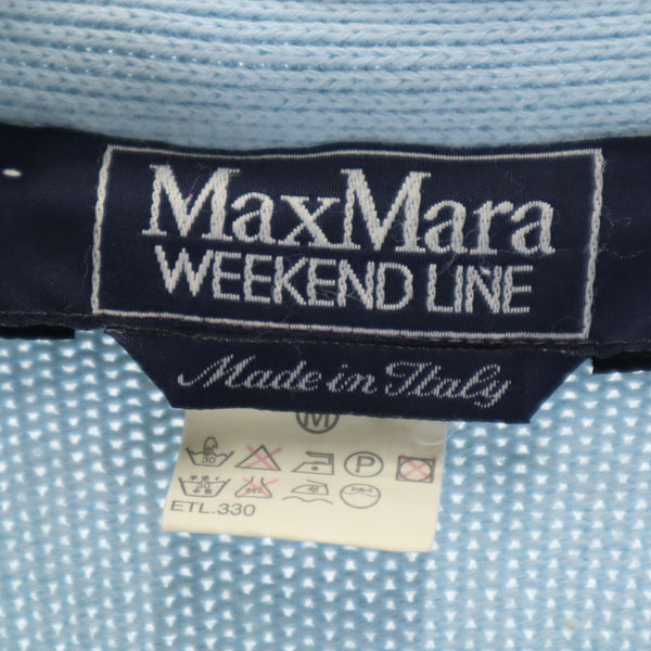 マックスマーラ ウィークエンド ライン イタリア製 長袖 Vネック ニットカーディガン M 水色 Max Mara WEEKEND LINE レディース